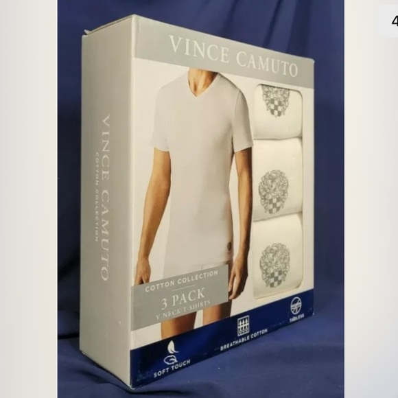 💜Vince Camuto Men’s 3Pack V-Neck T-shirts - Picture 4 of 5